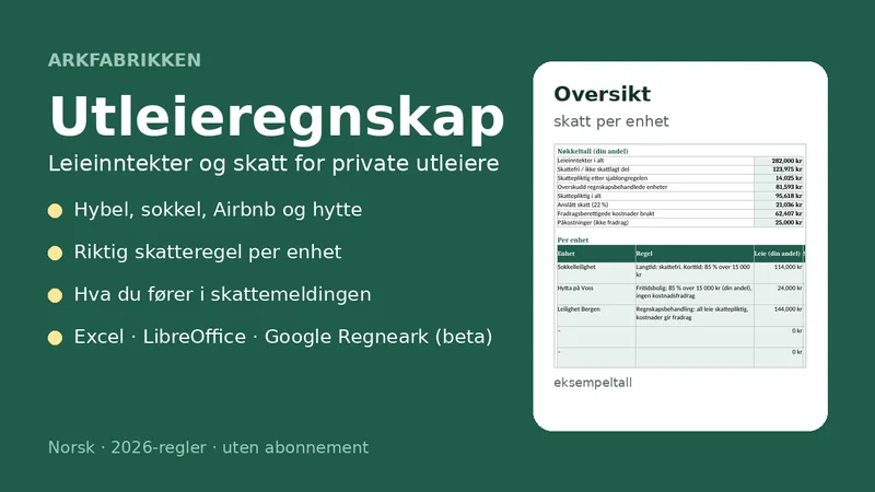 Omslagsbilde for Utleieregnskap
